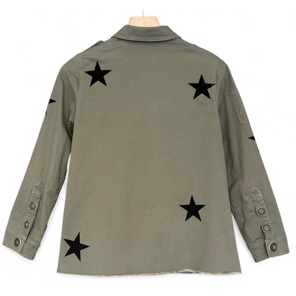 Cezele Olive Green Black Star Military Utility Jacket Size M - Picture 5 of 15